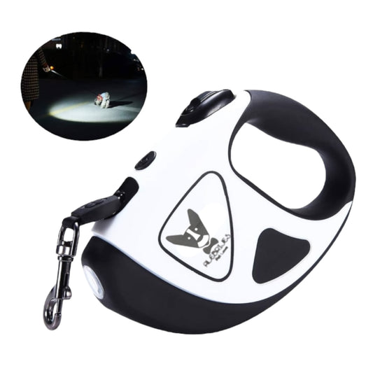 Retractable Dog Leash with LED Flashlight 3 Meters Battery Operated