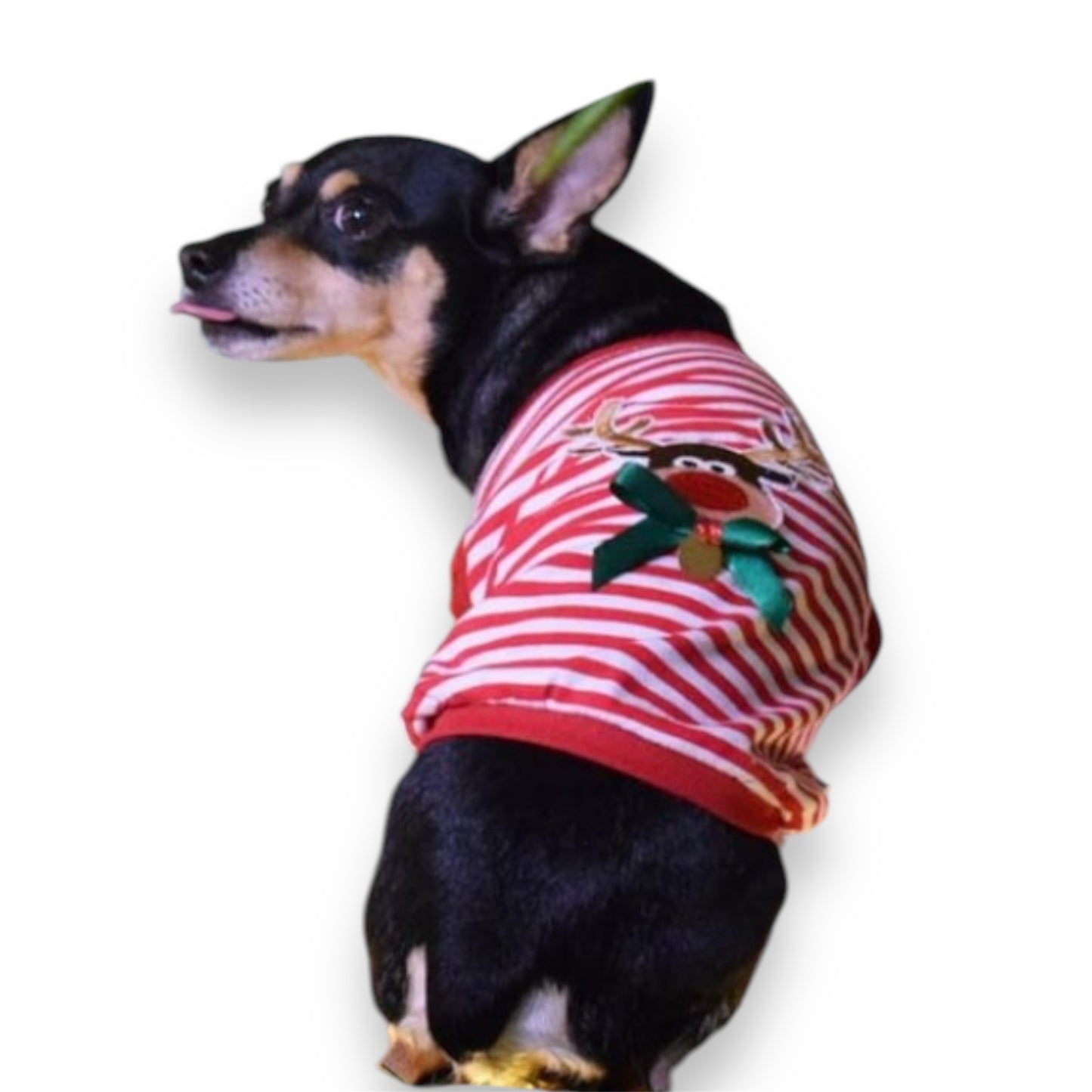 Pet Designer Holiday Christmas Reindeer Rudolph Sleeveless Shirt for Dogs and Cats