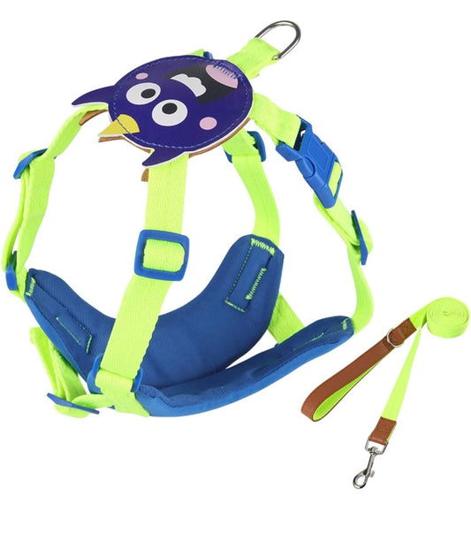 Vest Leash Pet Harness Cartoon Theme