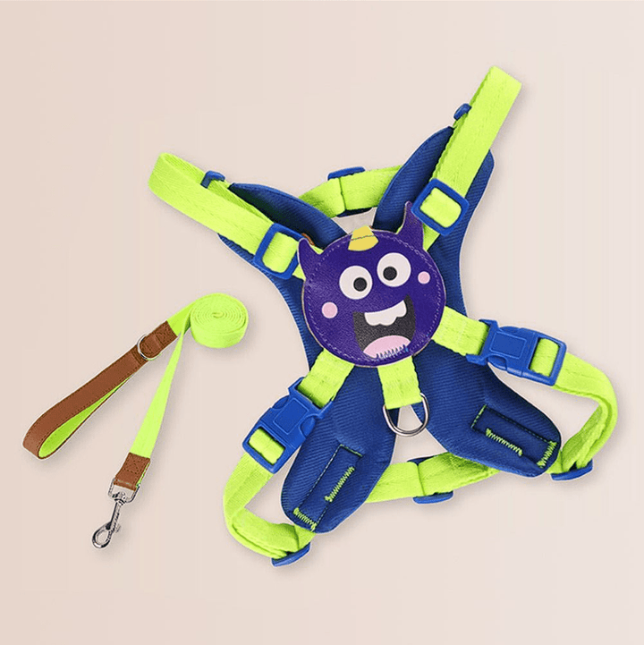 Vest Leash Pet Harness Cartoon Theme