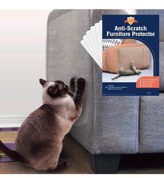 Couch Protector from Cat Claws - Stelucca Amazing 6 Pack with Twist Pins