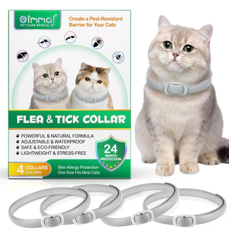 Flea and Tick Collar for Cats 4 Pack