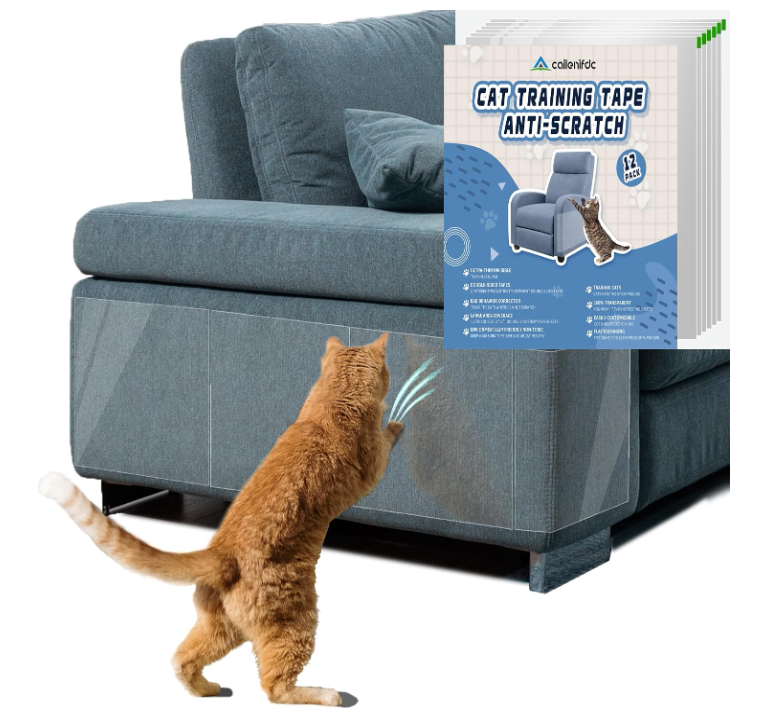 Cat Scratch Deterrent Tape 12 Pack Double Sided Anti Scratching Sofa