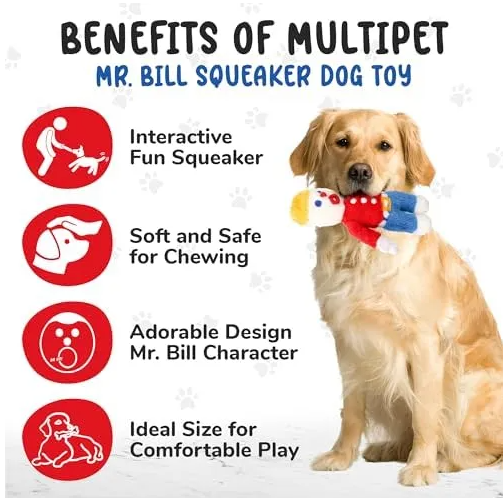 Multipet Mr.Bill Talk Dog Toy 10 Inch