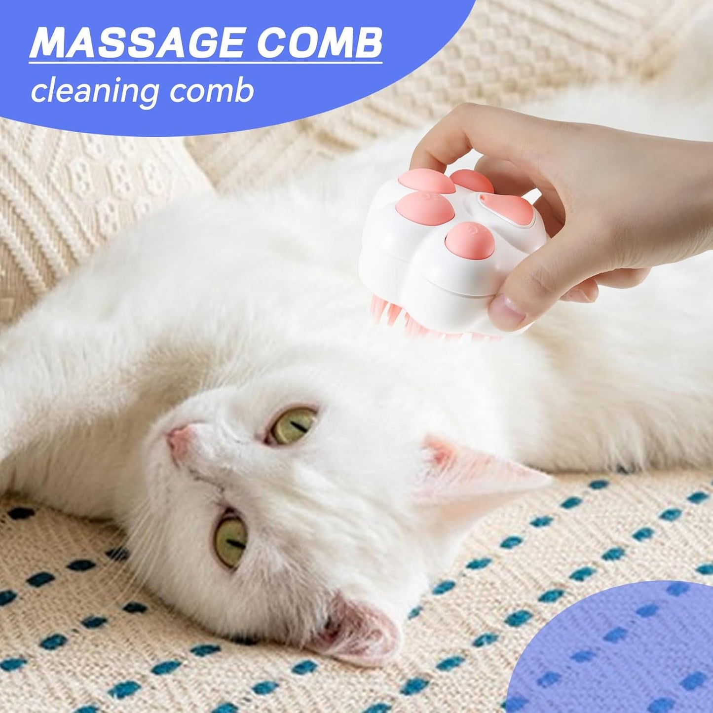 3 In 1 Pet Steam and Massage Brush with UV Rays